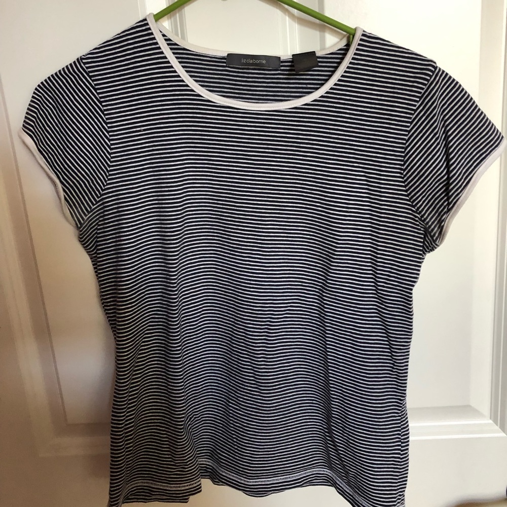 Navy Thin Striped T-shirt